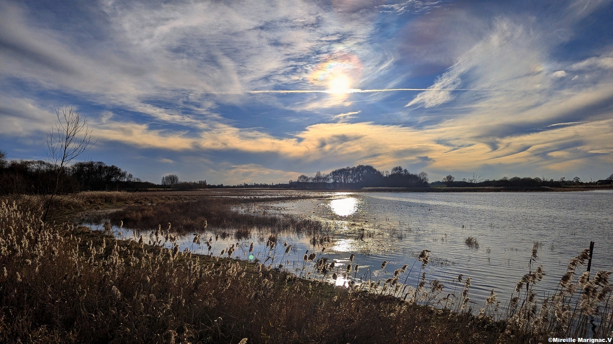Coucher de soleil en Val de Loire par Mireille Marignac-Vinais